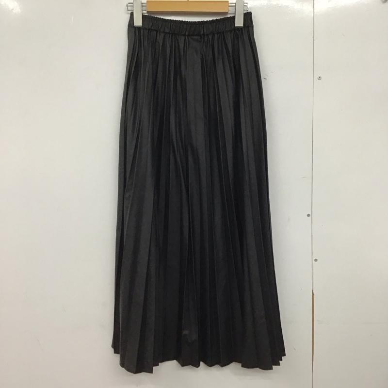 ニコアンド niko and... スカート ロングスカート M 無地 黒 / ブラック /  レディース USED 古着 中古 10147032