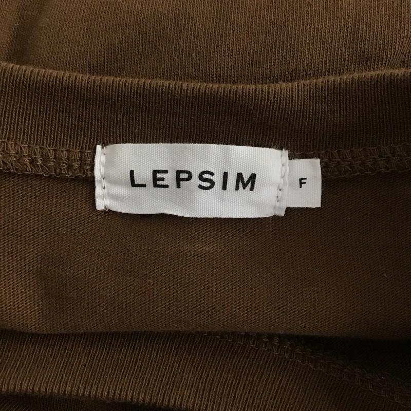 レプシィム LEPSIM カットソー 半袖 半袖カットソー プリントTシャツ クルーネックカットソー FREE 無地 茶 / ブラウン /  レディース USED 古着 中古 10147049