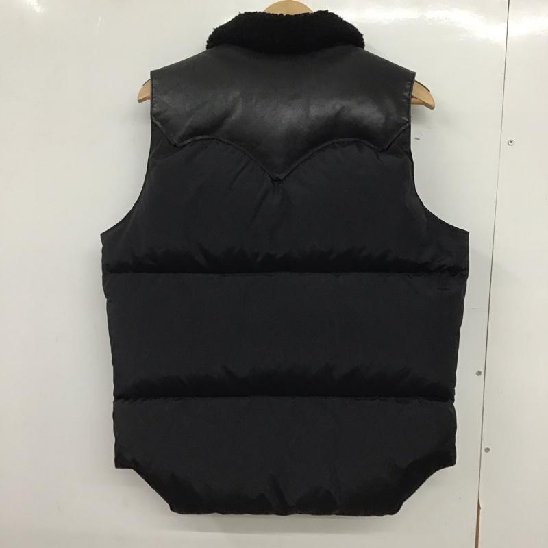 ロッキー マウンテン フェザーベッド Rocky Mountain FeatherBed ベスト ベスト ダウンベスト ノースリーブ フロントボタン 38 無地 黒 / ブラック /  メンズ USED 古着 中古 10147052