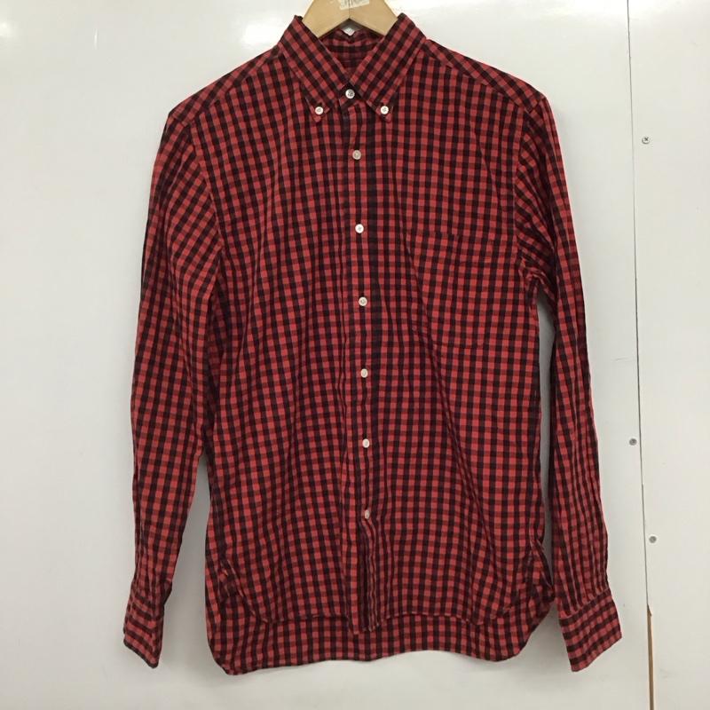 ビームス ジャパン BEAMS JAPAN シャツ、ブラウス 長袖 長袖シャツ チェックシャツ カラーシャツ S チェック 黒 / ブラック / X 赤 / レッド /  メンズ USED 古着 中古 10147067