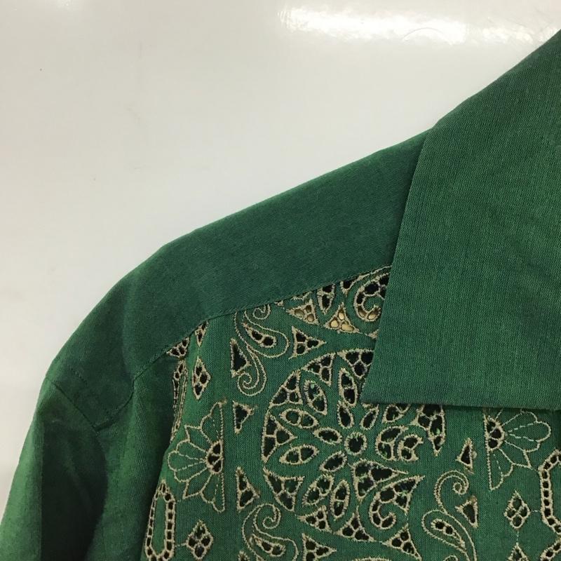 古着 USED シャツ、ブラウス 半袖 半袖シャツ 古着 総柄 総柄 緑 / グリーン /  メンズ USED 古着 中古 10147068