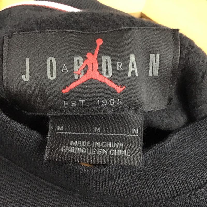 エアジョーダン AIR JORDAN トレーナー 長袖 dq7521-010 ESSフリースLSクルー 長袖トレーナー スウェット M ロゴ、文字 黒 / ブラック /  メンズ USED 古着 中古 10147069