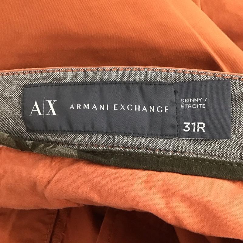 アルマーニエクスチェンジ ARMANI EXCHANGE パンツ ワークパンツ、ペインターパンツ カジュアルパンツ スリムパンツ ストレッチパンツ 31インチ 無地 橙 / オレンジ /  メンズ USED 古着 中古 10147082