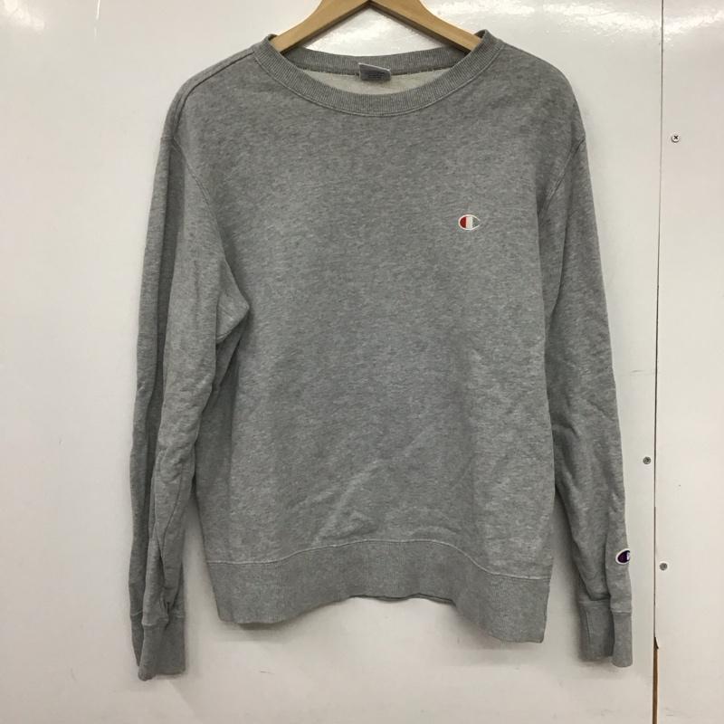 チャンピオン Champion トレーナー 長袖 c3-c019 スウェット 長袖トレーナー M ロゴ、文字 灰 / グレー /  メンズ USED 古着 中古 10147086