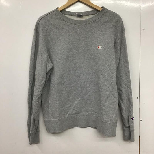 チャンピオン Champion トレーナー 長袖 c3-c019 スウェット 長袖トレーナー M ロゴ、文字 灰 / グレー /  メンズ USED 古着 中古 10147086