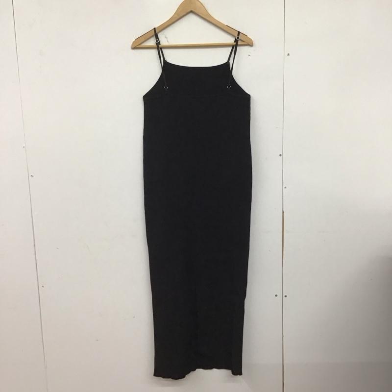 ミスティック mystic ワンピース ロングスカート ロングワンピース キャミワンピース リブ 1 無地 黒 / ブラック /  レディース USED 古着 中古 10147123
