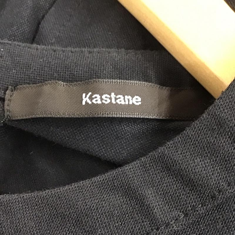 カスタネ Kastane ワンピース ロングスカート 半袖ロングワンピース タイトワンピース ストレッチ FREE 無地 黒 / ブラック /  レディース USED 古着 中古 10147125