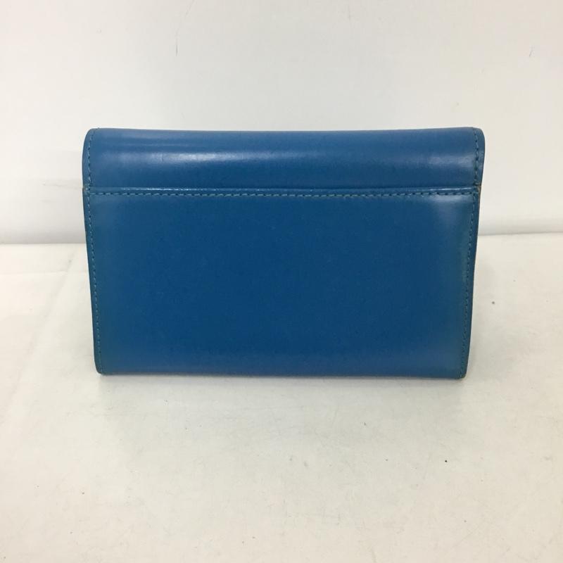 ジミーチュウ JIMMY CHOO 財布 二つ折り MARLIE 箱有 ロゴ、文字 青 / ブルー /  レディース USED 古着 中古 10147133