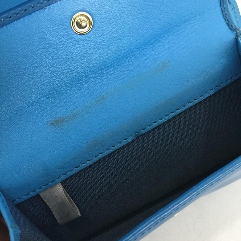 ジミーチュウ JIMMY CHOO 財布 二つ折り MARLIE 箱有 ロゴ、文字 青 / ブルー /  レディース USED 古着 中古 10147133