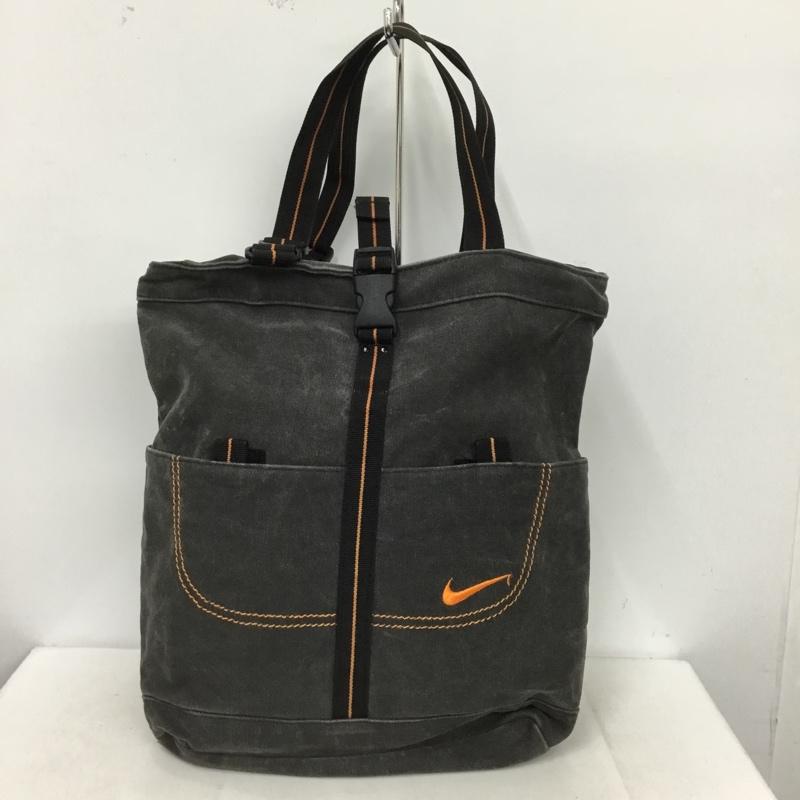 ナイキ NIKE トートバッグ トートバッグ 2000年代 00s コットン キャンバス ロゴ、文字 黒 / ブラック /  メンズ USED 古着 中古 10147147