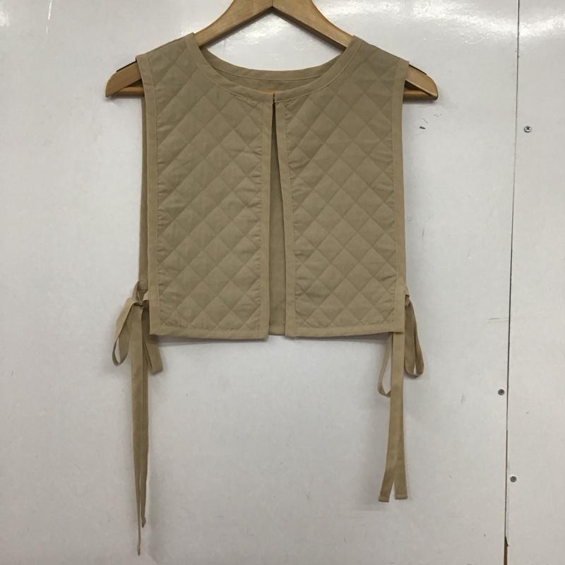 ダブルクローゼット w closet ワンピース ロングスカート 350059 キルティングベスト 長袖ワンピース セット 無地 ベージュ / ベージュ /  レディース USED 古着 中古 10147149