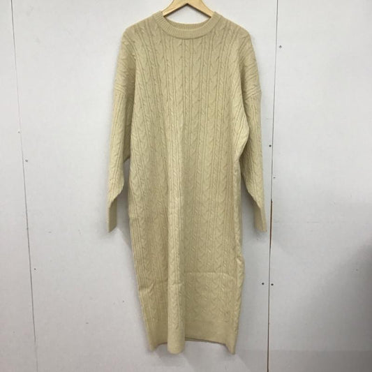 フリークスストア FREAK S STORE ワンピース ロングスカート F22-TKK-10 ニットワンピース 長袖 ケーブル編み FREE 無地 アイボリー / アイボリー /  レディース USED 古着 中古 10147150