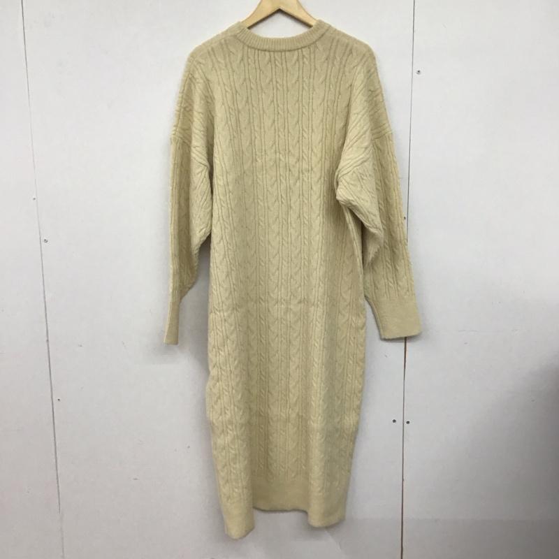 フリークスストア FREAK S STORE ワンピース ロングスカート F22-TKK-10 ニットワンピース 長袖 ケーブル編み FREE 無地 アイボリー / アイボリー /  レディース USED 古着 中古 10147150