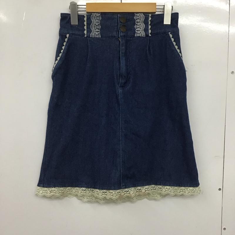 アクシーズファム axes femme スカート ミニスカート M 無地 インディゴ / インディゴ /  レディース USED 古着 中古 10147165