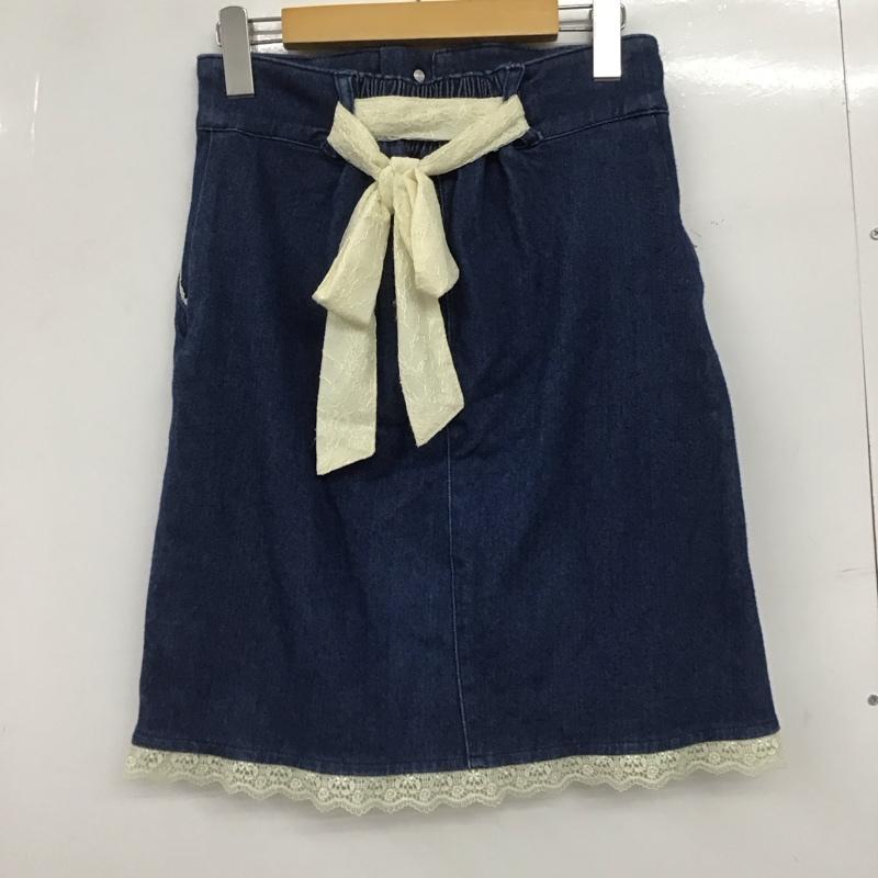 アクシーズファム axes femme スカート ミニスカート M 無地 インディゴ / インディゴ /  レディース USED 古着 中古 10147165