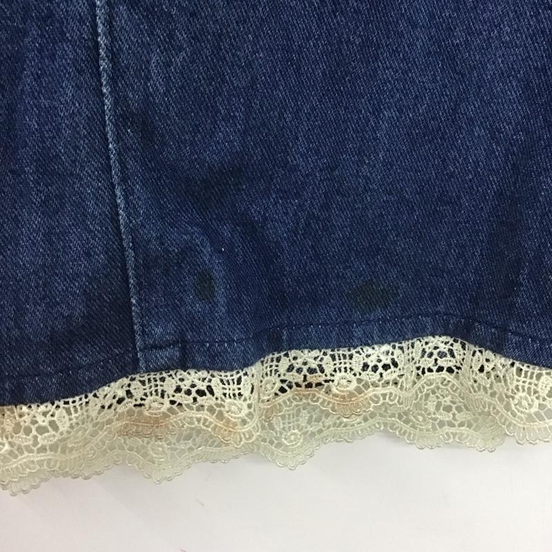アクシーズファム axes femme スカート ミニスカート M 無地 インディゴ / インディゴ /  レディース USED 古着 中古 10147165