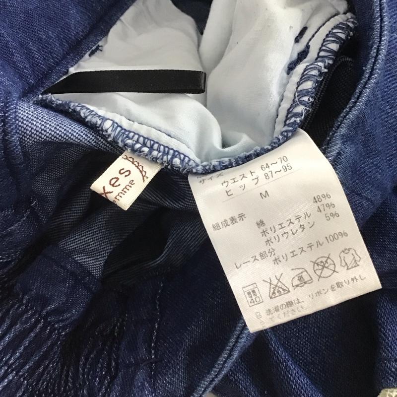 アクシーズファム axes femme スカート ミニスカート M 無地 インディゴ / インディゴ /  レディース USED 古着 中古 10147165