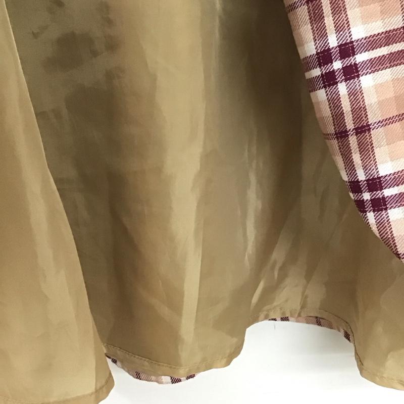 アクシーズファム axes femme スカート ひざ丈スカート M 無地 X チェック マルチカラー / マルチカラー /  レディース USED 古着 中古 10147183