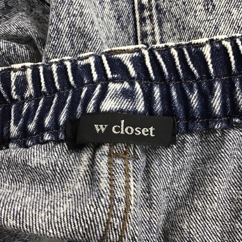 ダブルクローゼット w closet パンツ デニム、ジーンズ デニムパンツ スリムパンツ カジュアルパンツ 無地 インディゴ / インディゴ /  レディース USED 古着 中古 10147198
