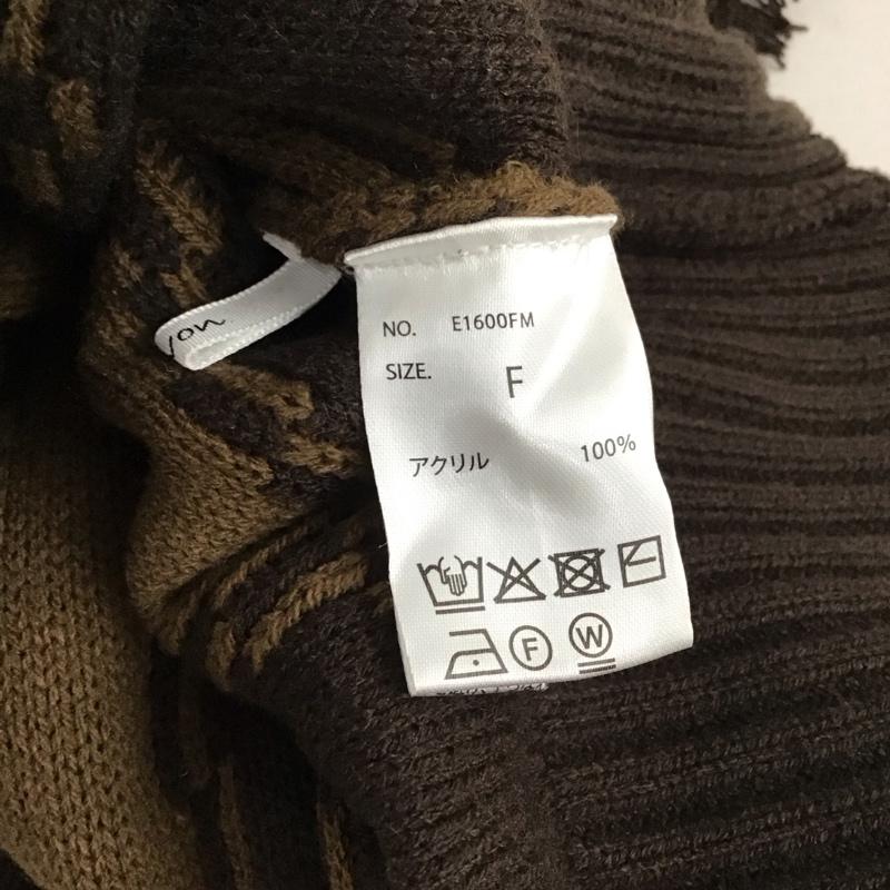 ゼヴォン Thevon. カーディガン 長袖 FREE 無地 茶 / ブラウン /  レディース USED 古着 中古 10147199