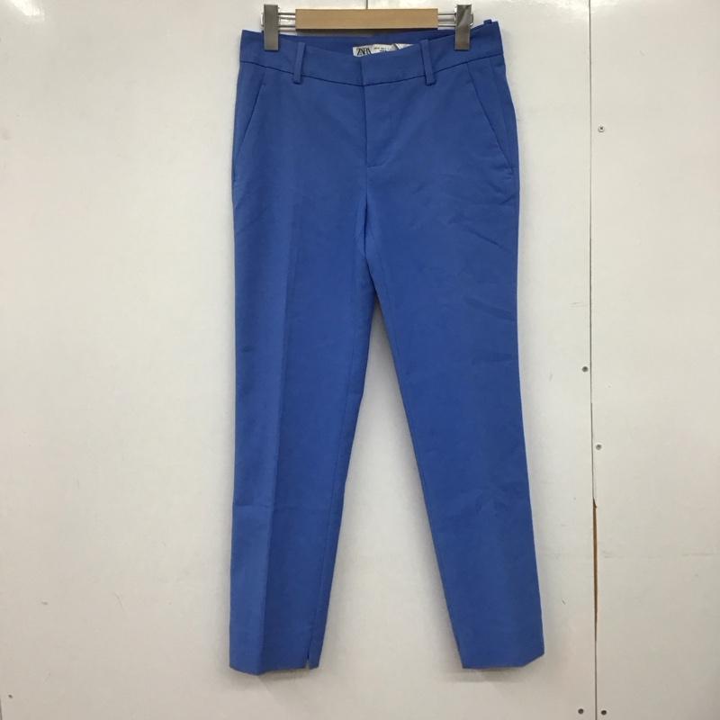 ザラ ZARA パンツ スラックス スラックスパンツ スリムパンツ 34 無地 青 / ブルー /  レディース USED 古着 中古 10147227