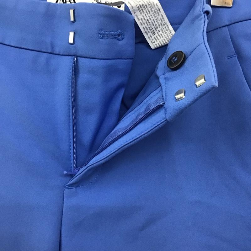 ザラ ZARA パンツ スラックス スラックスパンツ スリムパンツ 34 無地 青 / ブルー /  レディース USED 古着 中古 10147227