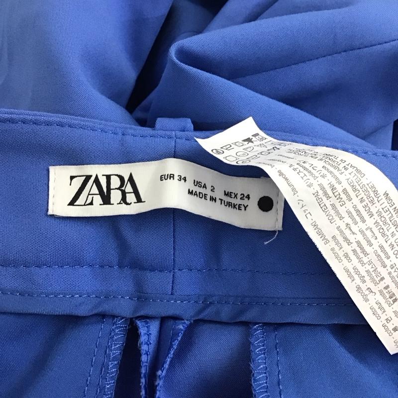 ザラ ZARA パンツ スラックス スラックスパンツ スリムパンツ 34 無地 青 / ブルー /  レディース USED 古着 中古 10147227