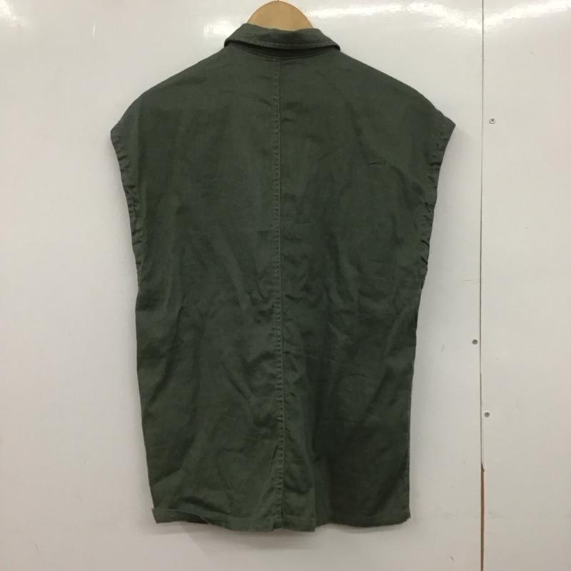 ニコアンド niko and... ベスト ベスト ミリタリーベスト フロントボタン 3 無地 カーキ / カーキ /  レディース USED 古着 中古 10147233