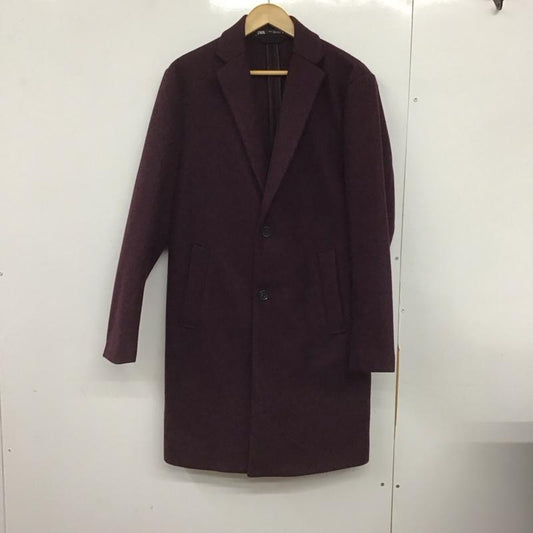 ザラ ZARA コート コート一般 ロングコート カラージャケット アウター S 無地 紫 / パープル /  メンズ USED 古着 中古 10147254