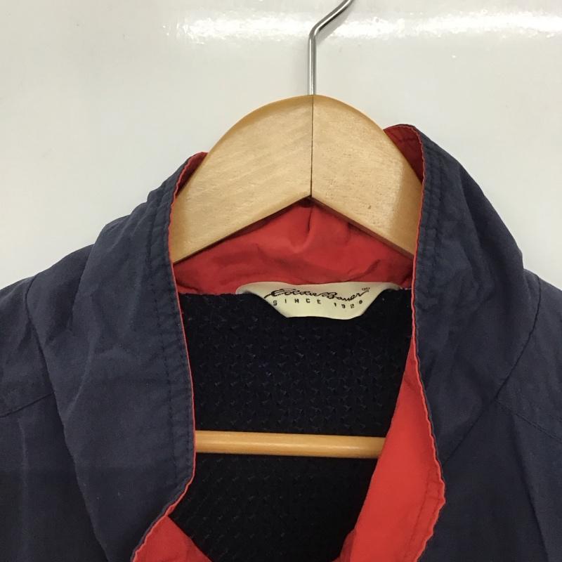 エディーバウアー Eddie Bauer ジャケット、上着 ジャンパー、ブルゾン ジップアップジャケット ナイロンジャケット アウター XL ロゴ、文字 紺 / ネイビー /  メンズ USED 古着 中古 10147264