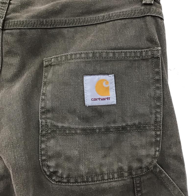 カーハート Carhartt パンツ デニム、ジーンズ デニムパンツ スリムパンツ カジュアルパンツ 30インチ ロゴ、文字 カーキ / カーキ /  メンズ USED 古着 中古 10147275