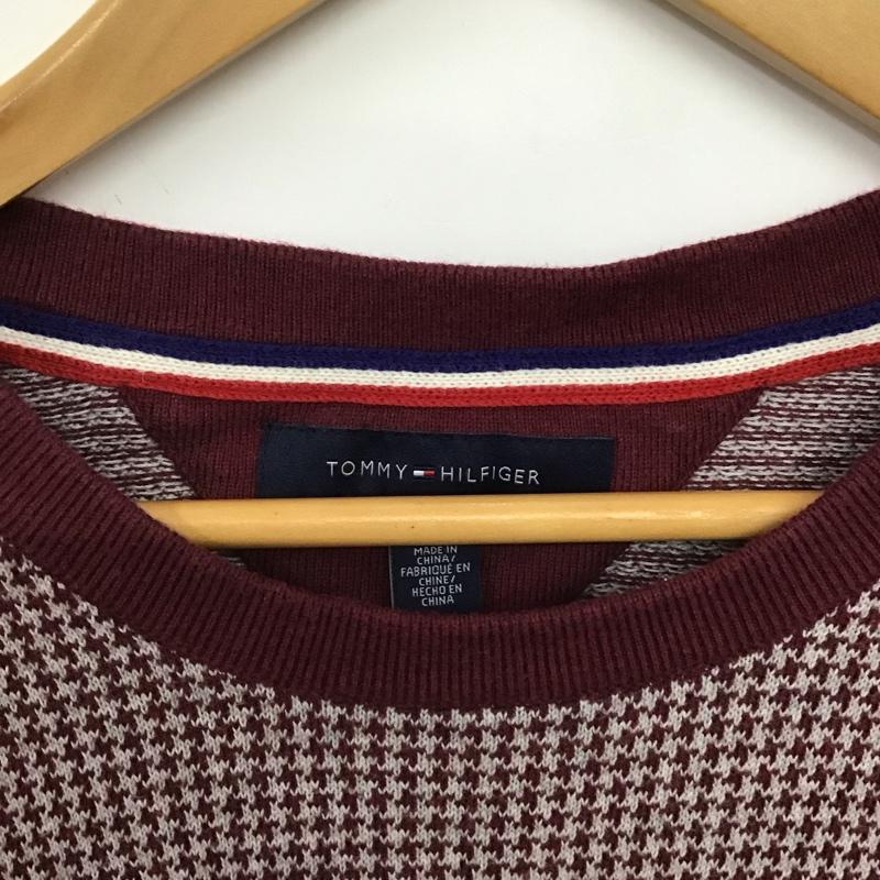 トミーヒルフィガー TOMMY HILFIGER ニット、セーター 長袖 長袖ニットカットソー クルーネック セーター XL 総柄 マルチカラー / マルチカラー /  メンズ USED 古着 中古 10147294