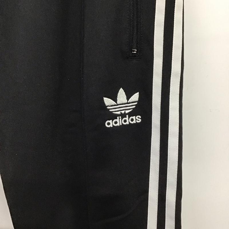 アディダス adidas パンツ ワークパンツ、ペインターパンツ bk0004 スーパースタートラックジャージパンツ M ロゴ、文字 黒 / ブラック /  レディース USED 古着 中古 10147342