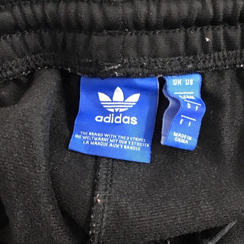 アディダス adidas パンツ ワークパンツ、ペインターパンツ bk0004 スーパースタートラックジャージパンツ M ロゴ、文字 黒 / ブラック /  レディース USED 古着 中古 10147342