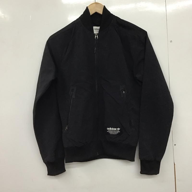 アディダス adidas ジャケット、上着 ジャンパー、ブルゾン bs2574 TrackJacketMA-1 ジップアップジャケット アウター S ロゴ、文字 黒 / ブラック /  メンズ USED 古着 中古 10147361