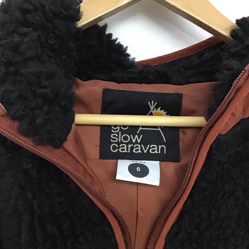 ゴースローキャラバン go slow caravan ジャケット、上着 ジャンパー、ブルゾン 320257 ジップアップフリースジャケット アウター 5 ロゴ、文字 黒 / ブラック /  メンズ USED 古着 中古 10147367