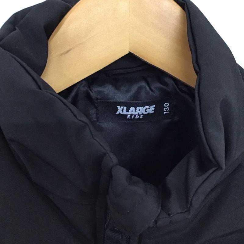 エクストララージ XLARGE ジャケット、上着 ジャンパー、ブルゾン ジップアップジャケット ナイロンジャケット アウター 130cm ロゴ、文字 黒 / ブラック /  ボーイズ USED 古着 中古 10147372