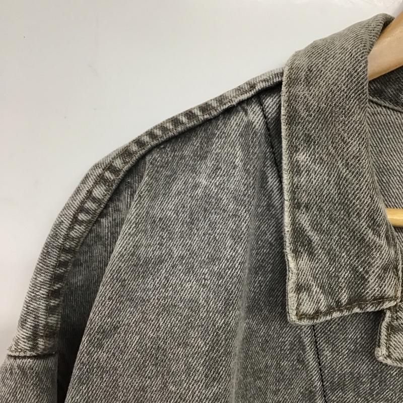 ギャップ GAP ジャケット、上着 ジャケット、ブレザー デニムジャケット Gジャン アウター カジュアルジャケット L 無地 ダークグレー / ダークグレー /  メンズ USED 古着 中古 10147380