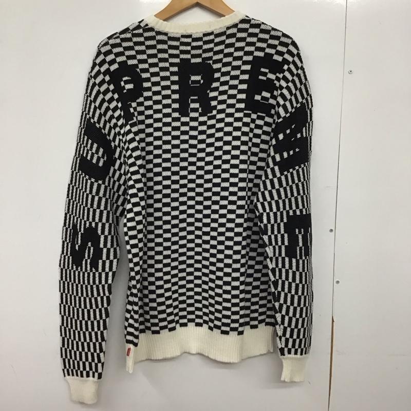 シュプリーム Supreme ニット、セーター 長袖 20SS BackLogoSweater セーター ニット L 総柄 白 / ホワイト / X 黒 / ブラック /  メンズ USED 古着 中古 10147382