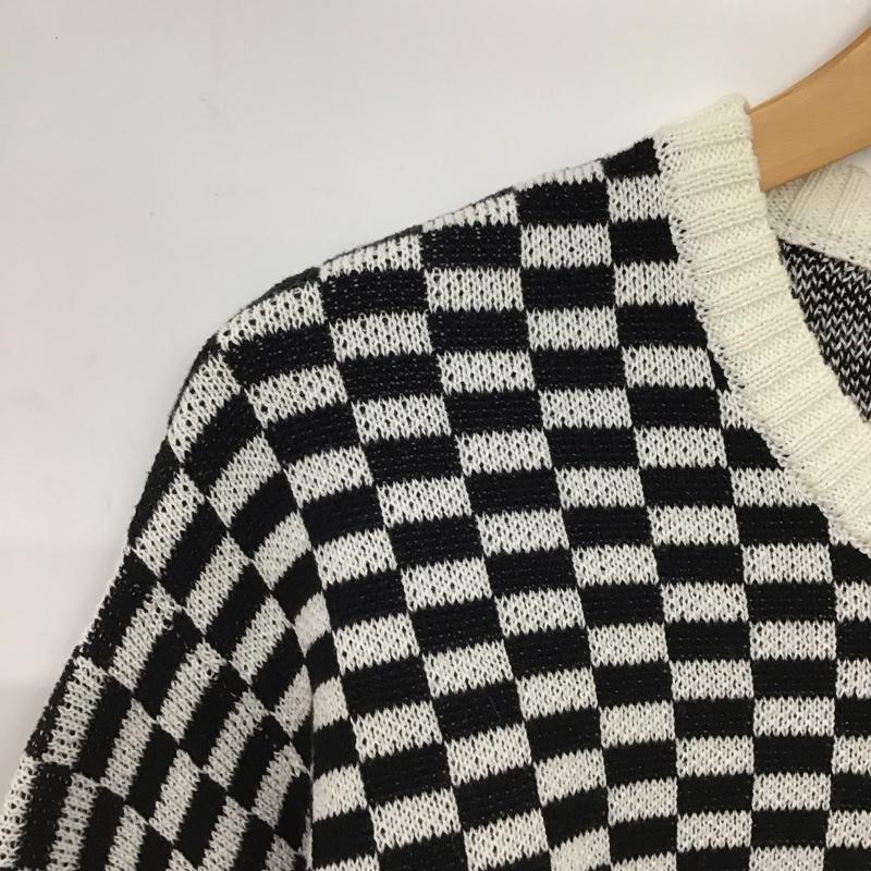 シュプリーム Supreme ニット、セーター 長袖 20SS BackLogoSweater セーター ニット L 総柄 白 / ホワイト / X 黒 / ブラック /  メンズ USED 古着 中古 10147382