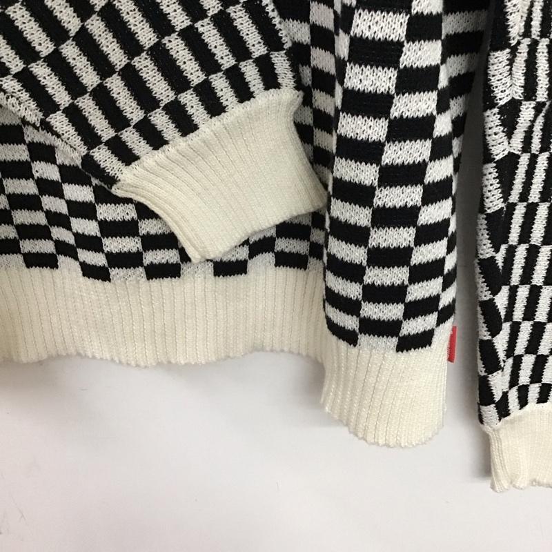 シュプリーム Supreme ニット、セーター 長袖 20SS BackLogoSweater セーター ニット L 総柄 白 / ホワイト / X 黒 / ブラック /  メンズ USED 古着 中古 10147382