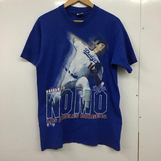 古着 USED Tシャツ 半袖 半袖カットソー プリントTシャツ クルーネックカットソー 野茂英雄 M プリント 青 / ブルー /  メンズ USED 古着 中古 10147384