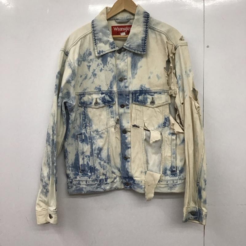 ラングラー Wrangler ジャケット、上着 ジャンパー、ブルゾン デニムジャケット Gジャン アウター カジュアルジャケット ダメージ加工 マルチカラー / マルチカラー /  メンズ USED 古着 中古 10147396