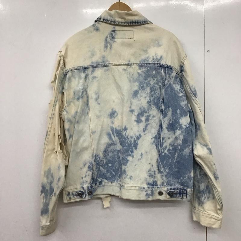 ラングラー Wrangler ジャケット、上着 ジャンパー、ブルゾン デニムジャケット Gジャン アウター カジュアルジャケット ダメージ加工 マルチカラー / マルチカラー /  メンズ USED 古着 中古 10147396