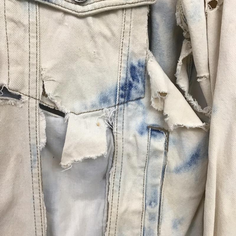 ラングラー Wrangler ジャケット、上着 ジャンパー、ブルゾン デニムジャケット Gジャン アウター カジュアルジャケット ダメージ加工 マルチカラー / マルチカラー /  メンズ USED 古着 中古 10147396