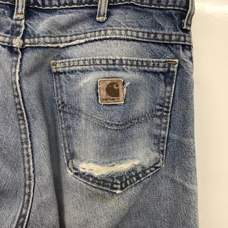 カーハート Carhartt パンツ デニム、ジーンズ デニムパンツ スリムパンツ カジュアルパンツ 33インチ 無地 インディゴ / インディゴ /  メンズ USED 古着 中古 10147463
