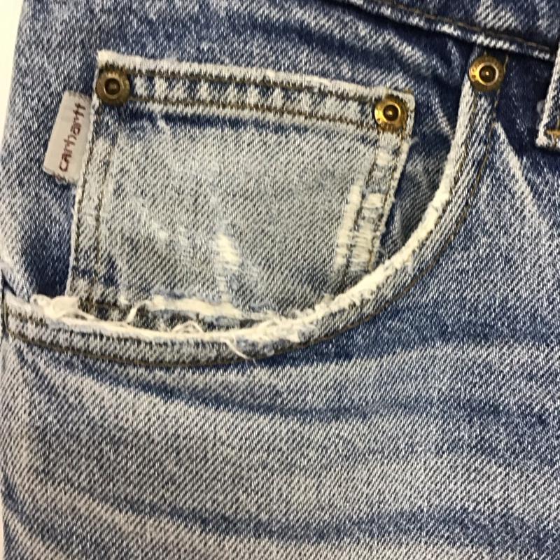 カーハート Carhartt パンツ デニム、ジーンズ デニムパンツ スリムパンツ カジュアルパンツ 33インチ 無地 インディゴ / インディゴ /  メンズ USED 古着 中古 10147463
