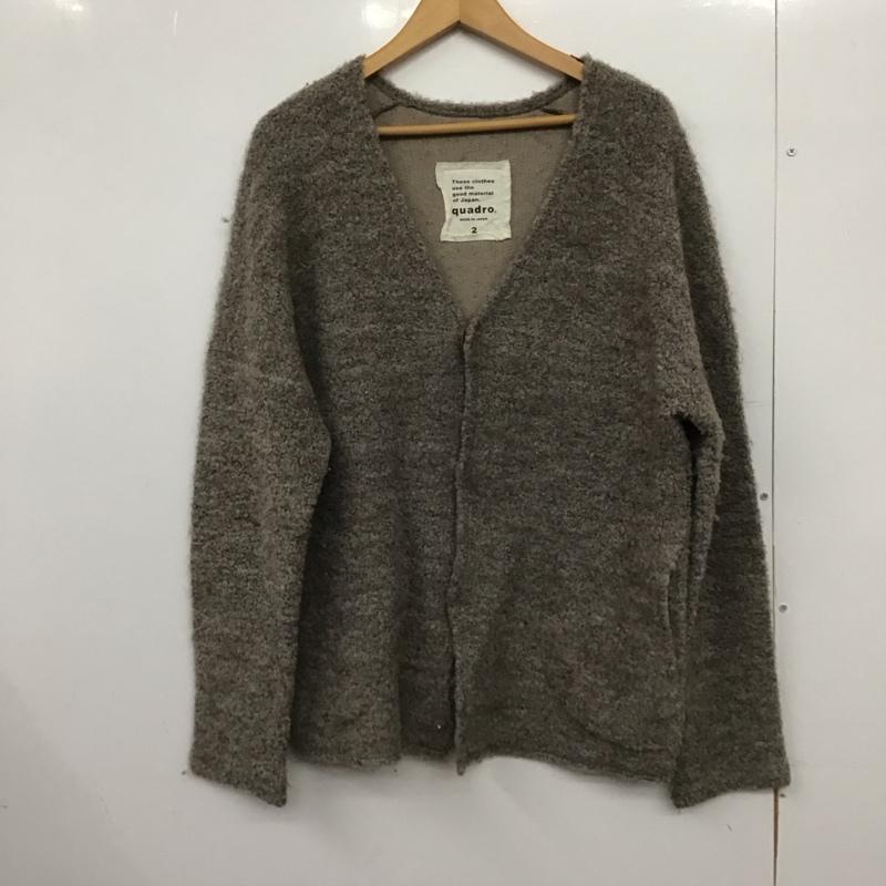 also also カーディガン 長袖 長袖ニットカーディガン 前ボタン ノーカラー 2 無地 マルチカラー / マルチカラー /  メンズ USED 古着 中古 10147494