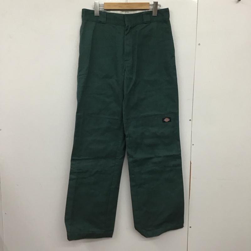 ディッキーズ Dickies パンツ ワークパンツ、ペインターパンツ ワークパンツ ワイドパンツ カジュアルパンツ 30インチ 無地 緑 / グリーン /  メンズ USED 古着 中古 10147509