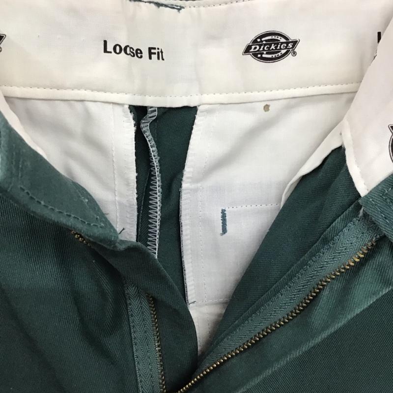 ディッキーズ Dickies パンツ ワークパンツ、ペインターパンツ ワークパンツ ワイドパンツ カジュアルパンツ 30インチ 無地 緑 / グリーン /  メンズ USED 古着 中古 10147509